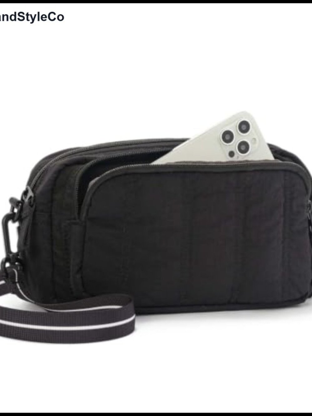 Nylon Padded Crossbody Bag RFID Blocking Mini Travel
